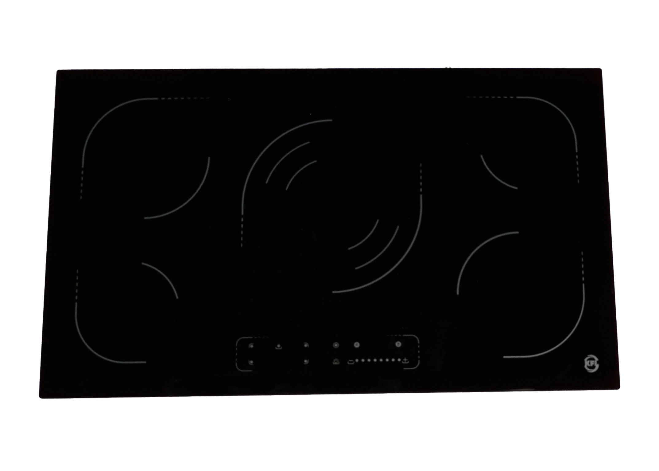 vc950 90cm surface black glass electric burner0526